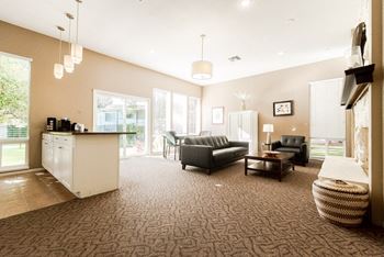 Spacious lobby area
